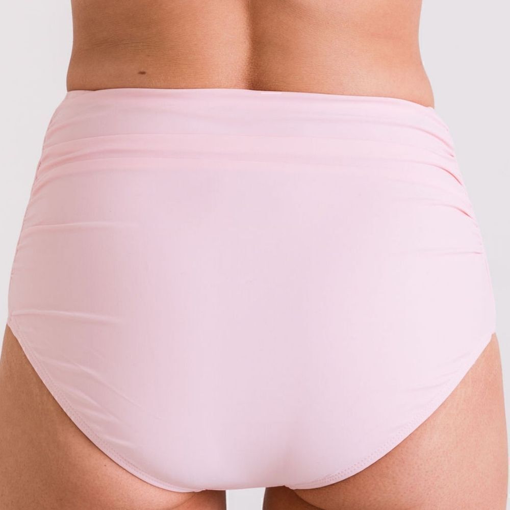 High Waist Ruched Bikini Bottom Soft Pink - Picture 4 of 10